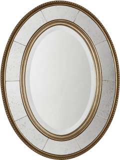 LARA SILVER GOLD Wall Vanity MIRROR ANTIQUED CHAMPAGNE FINISH French 