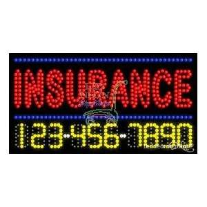 Insurance LED Sign 17 inch tall x 32 inch wide x 3.5 inch deep outdoor 