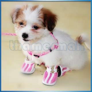 Dog Puppy Doggy Stripes Sporty Boots Pet Shoes Clothes  