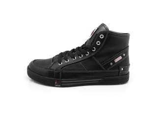 Impulse Black Leather High   Top Sneakers Model P12311 Size 11.5 