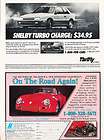 1989 Shelby CSX T Thrifty Vintage Advertisement Ad P84