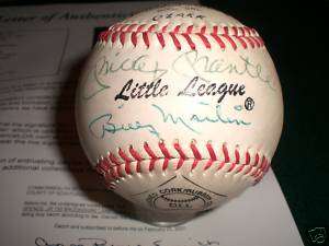 Mickey Mantle Billy Martin JSA Autographed Baseball  