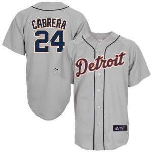   Detroit Tigers #24 Miguel Cabrera Gray Replica Baseball Jersey Sports