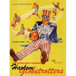  1954 55 Harlem Globetrotters basketball original program 