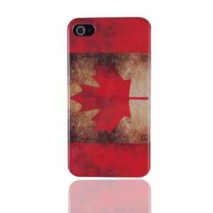   Canada Flag Hard Plastic Case for Iphone 4 & 4S Cell Phones