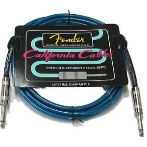   18 Ft. California Clear Cable, Lake Placid Blue Musical Instruments