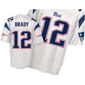12 Brady New England Patriots White Jerseys Authentic Football Jersey 
