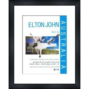  ELTON JOHN Live In Australia   Custom Framed Original Ad 