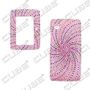 Sharp Sidekick 2008 (T Mobile)   Swirl Design on Pink Full Rhinestones 