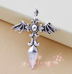 Lot 15pcs Old Silver Plated Wing Sword Cross Shaped Pendant  