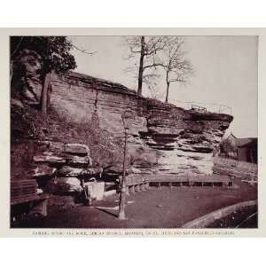  1893 ORIG. Print Harding Springs Rock Eureka Springs AK 