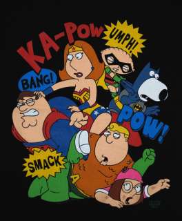 Family Guy Super Hero Fight Cartoon TV Show T Shirt Tee  