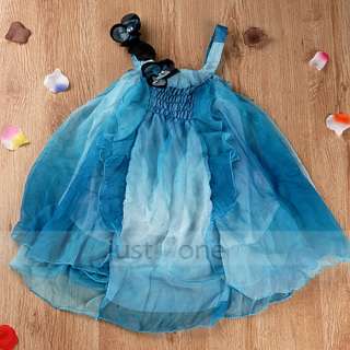   Children teen Girls Chiffon Satin Flower Summer Dress 4 10Year  