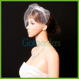 Bridal Veils 9Rhinestones Birdcage Blusher Russian Net  