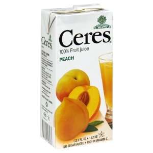 Ceres Peach, 33.8 Ounce (Pack of 6)  Grocery & Gourmet 