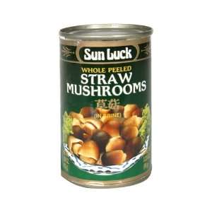 Sun Luck Straw Mushrooms Whole Peeled, 5.95 Ounce Can (Pack of 24 