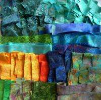 Bag Batik Fabric Quilt Scraps~Paper Piecing~Moda~Bali  