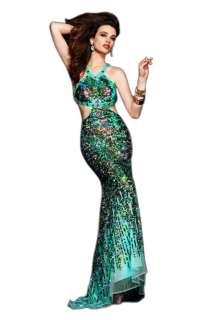Sherri Hill 8435 Halter Shimmering Long Dress in Various Colors 