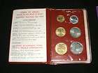 1970 NICE FLAT NICE CONDITION BANK COINS OF ISRAEL MINT SET RED LUSTER 