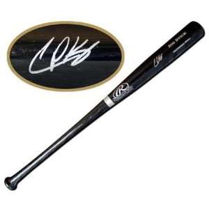  Casey Kelly Autographed Baseball Bat   Rawlings Black Big 