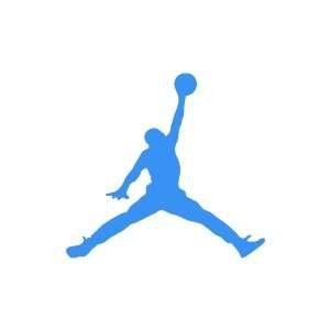  Basketball Jordan LIGHT BLUE Vinyl window decal sticker 