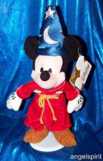   FANTASIA WIZARD SORCERER MAGICIAN beanbag Plush 10 Disney doll NEW