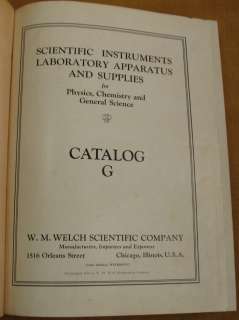 WELCH SCIENTIFIC Catalog Laboratory Asbestos 1928 Rare  
