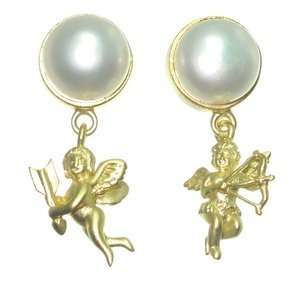  Angel Drop Earrings  Silver Gold Plated Jewelry