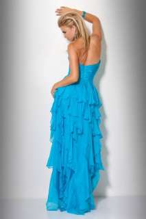 Hi low Turquois Chiffon/prom Dress/Evening &Party dress  