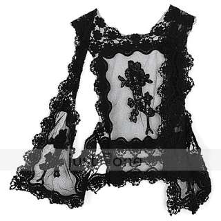 Elegant Women Lady Chic Crochet Lace Hollow Flower Waistcoat Vest 