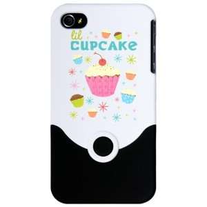   iPhone 4 or 4S Slider Case White Lil Cupcake 