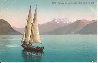Boat Luc Leman Geneva Switzerland Pre 1920 Postcard  