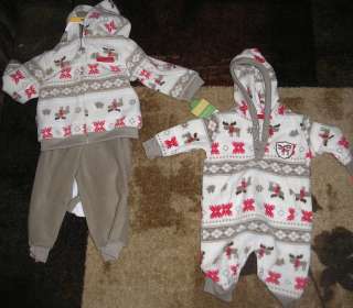 CARTERS JUST FOR YOUR ONE PIECE AND THREE PIECE UNISEX BABY CLOTHES 
