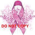 Breast Cancer Ribbon Nail Decal set of 20  