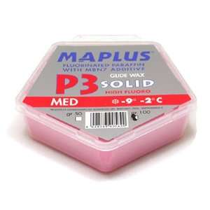  Maplus P3 Med Solid Ski & Snowboard Wax   100g