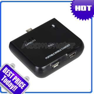 Black Portable Battery Micro USB Charger for Blackberry Bold 9900 9650 