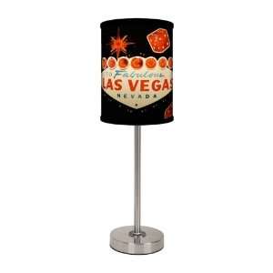  Las Vegas Sign With Vintage Black Background Table Lamp 