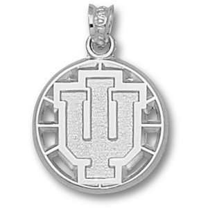  Indiana University IU Pierced Basketball Pendant (Silver 