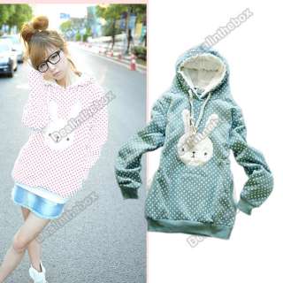   Fashion Thick Cotton Winnie Rabbit Hoodie Super Cute Bunny Top/Coat