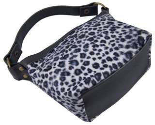 New Cute Black+White Leopard Print Small Handbag #B29  