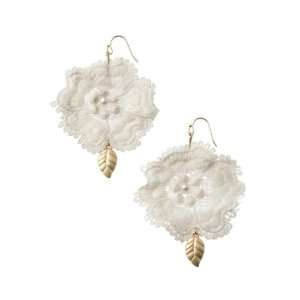 White Lace Flower Earring