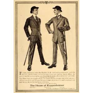  1911 Ad Kuppenheimer Men English Sack Suits Clothes 