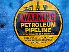 mobil oil pipeline co texas petroleum warning sign expedited shipping