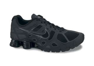 Nike Shox Turbo + 12 Black and Metallic Cool Grey Running Shoes  