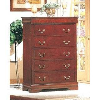 Coaster Louis Philippe Style Chest/Dresser ,Cherry Finish Wood