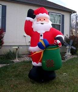   Light Up Christmas Santa &Toy Bag Inflatable Airblown Blow up  