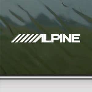  Alpine Stereo Logo White Sticker Car Vinyl Window Laptop 