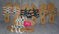 NEW Womens Beaded Embellished Thong Flip Flop Sandals 6 8 9 10 11 