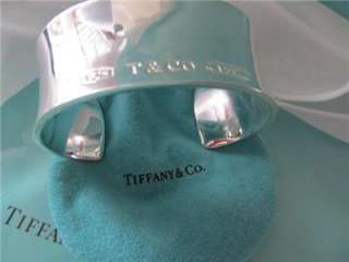 Tiffany & Co.1837 Wide Cuff Sterling Silver Bracelet Lg  