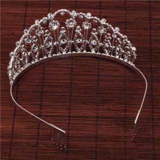   Noblest Shining Rhinestone Crown Headband Wedding Headband Tiara